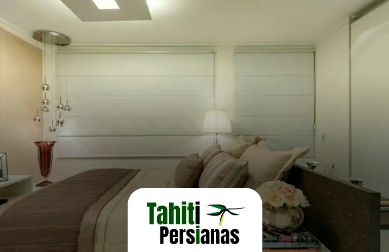 Transforme o quarto num spa com uma cortina romana para quarto 